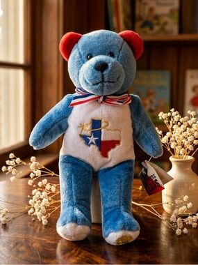 God Bless Texas 2001 Holy Bears Vintage Stuffed Animal Collectible